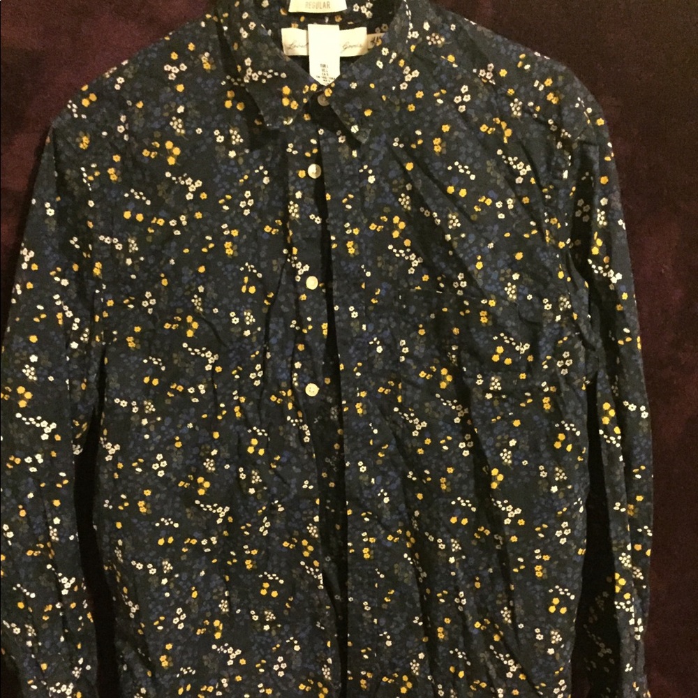 H&M floral pattern button up